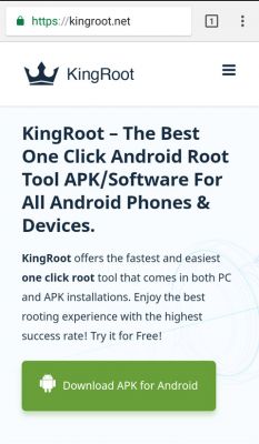 Root Android mobile phone, download Kingroot, download APK from site