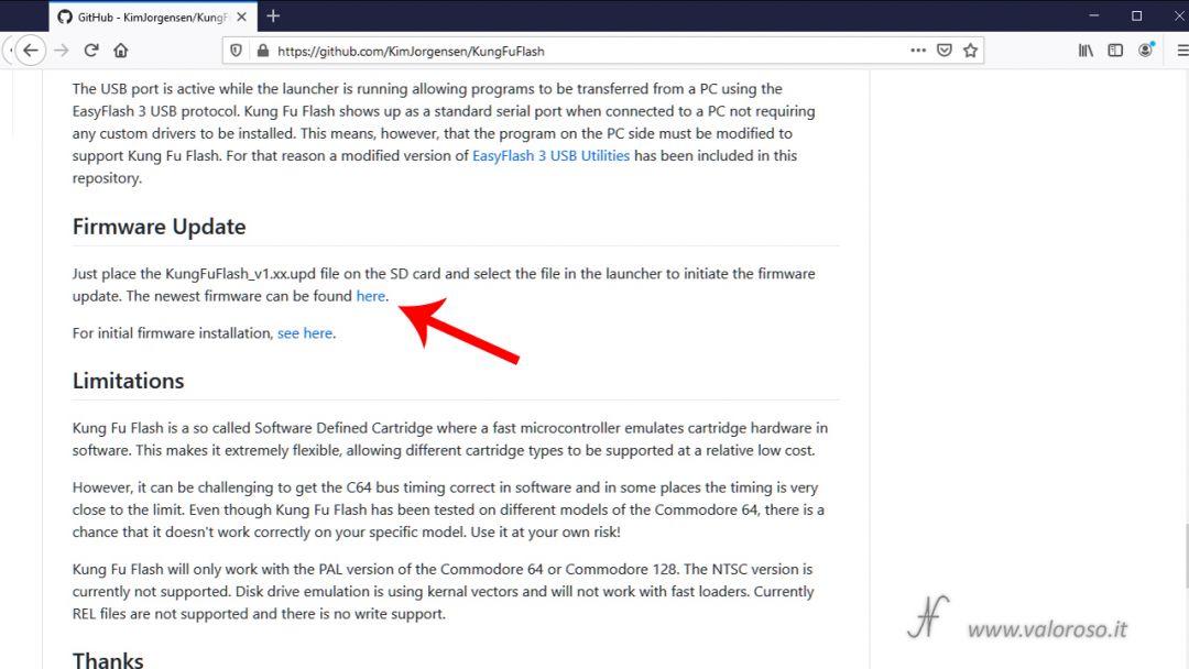 Kung Fu Flash aggiornamento firmware GitHub KimJorgensen, Commodore 64, ultima versione update upgrade, scaricare nuova versione