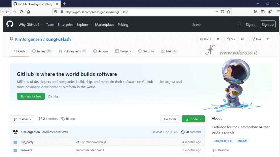 Kung Fu Flash firmware update GitHub KimJorgensen, Commodore 64, sito internet
