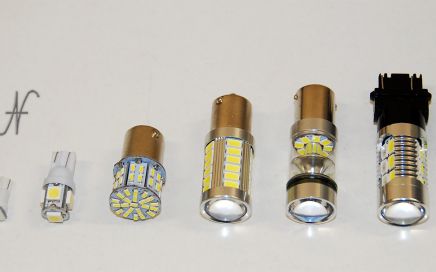 LED bulbs lamps T20 T15 T10 W5W T5 W3W BA15S BAU15S, position lights, arrows, turn signals, reverse