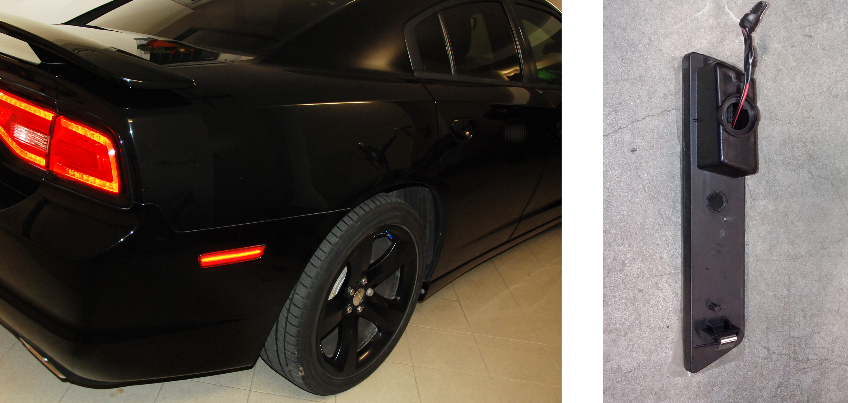 Dodge Charger, side lights, side markers, LED current calculation, resistor, resistor