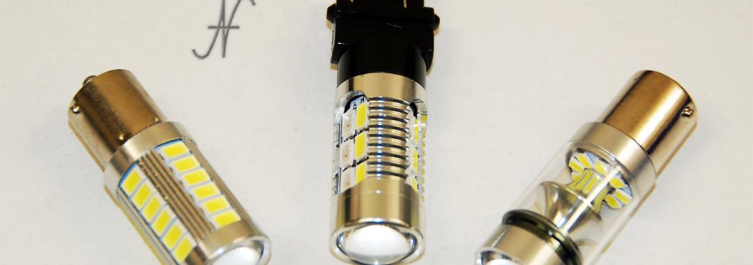 Lampadine a LED per automobili, retromarcia, luci di posizione, frecce, T20, W21W, BA15S, BAU15S, funzionanti