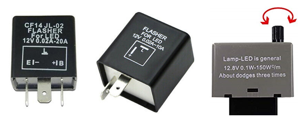 LED relay blinker lampeggiatore rele, regolabile, flasher, lampadine a LED