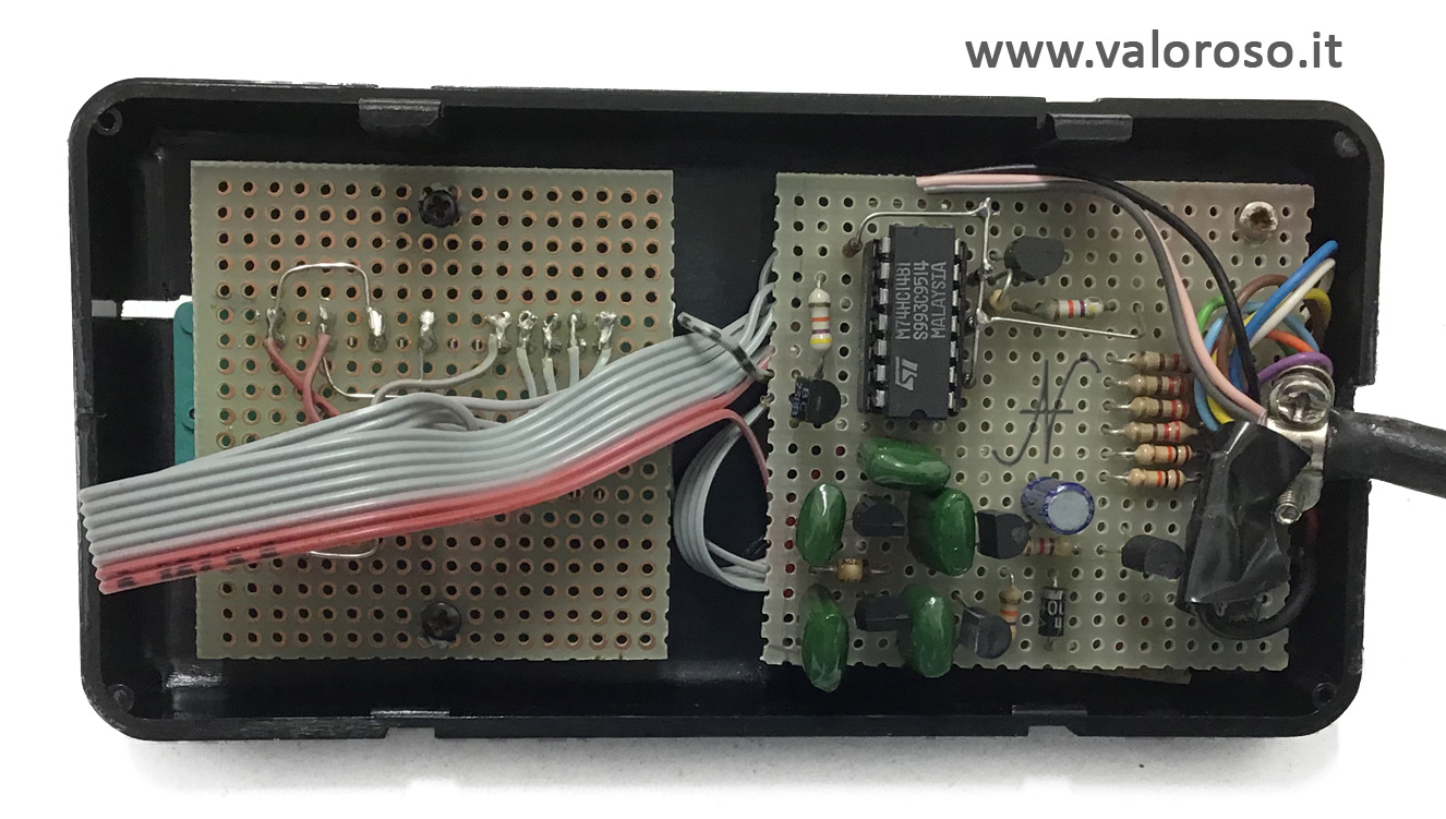 MPLEX, LPT interface, textool, circuit, millefori, logic gate probe, LPT port, QBasic, QuickBasic