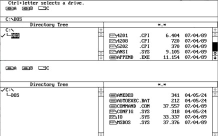 MS DOS 4 DOSSHELL, DOS SHELL, Microsoft