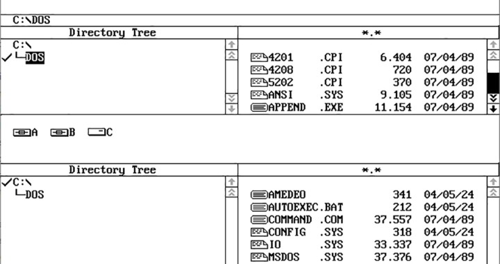 MS DOS 4 DOSSHELL, DOS SHELL, Microsoft