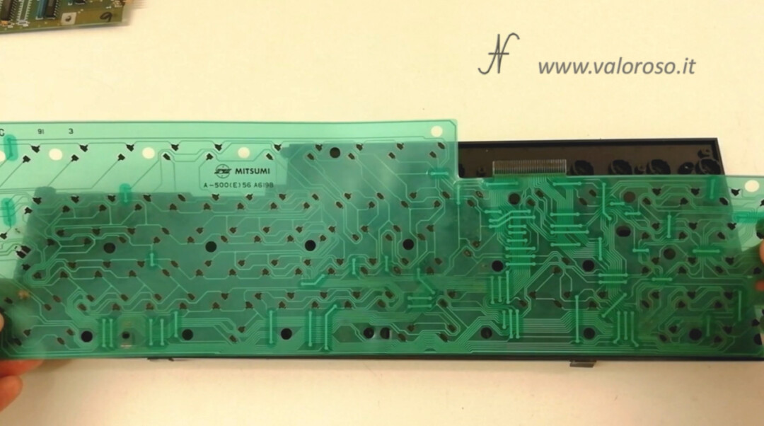 Membrana interna tastiera A500 Amiga 500 Mitsumi A-500(E)56 A619B, stampato flessibile, plastica