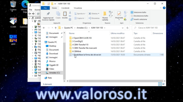 OpenCBM, CBMXfer: how to install XUM1541 drivers on Windows 10