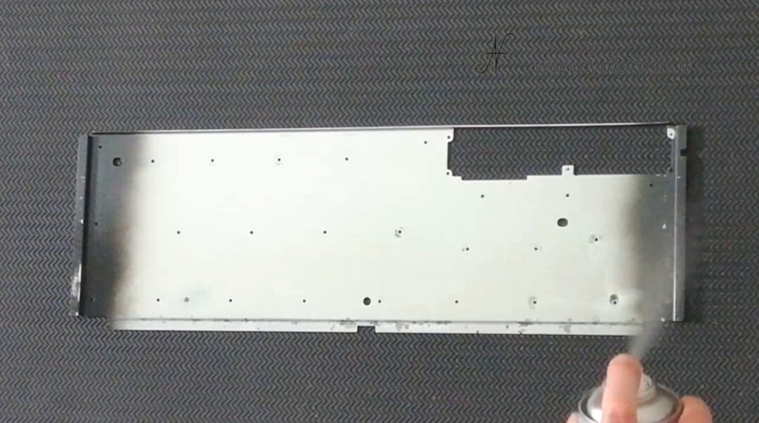 Piastra metalliza tastiera Commodore Amiga 500, verniciare vernice trasparente