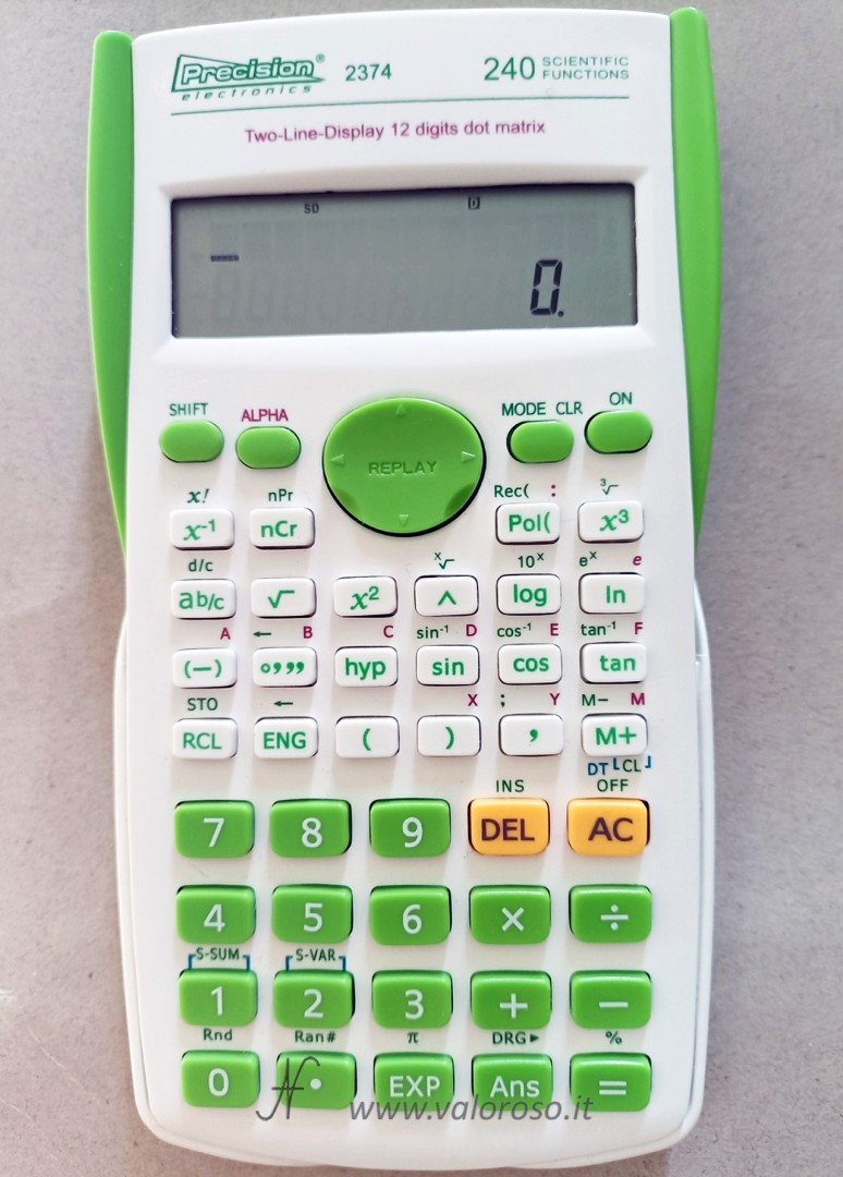 Precision 2374 scientific calculator, calcolatrice scientifica a 240 funzioni