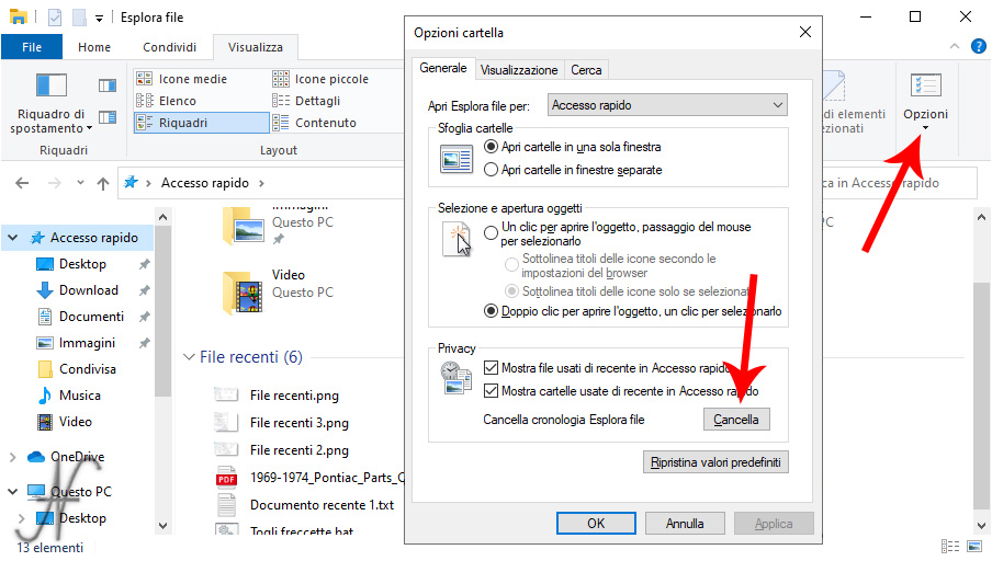 Privacy Windows 10, clear file explorer history, recent data, PC usage traces