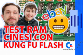 Prova RAM Commodore 64 con Kung Fu Flash 586220 4164, MT4264, HM4864P, M3764 diag