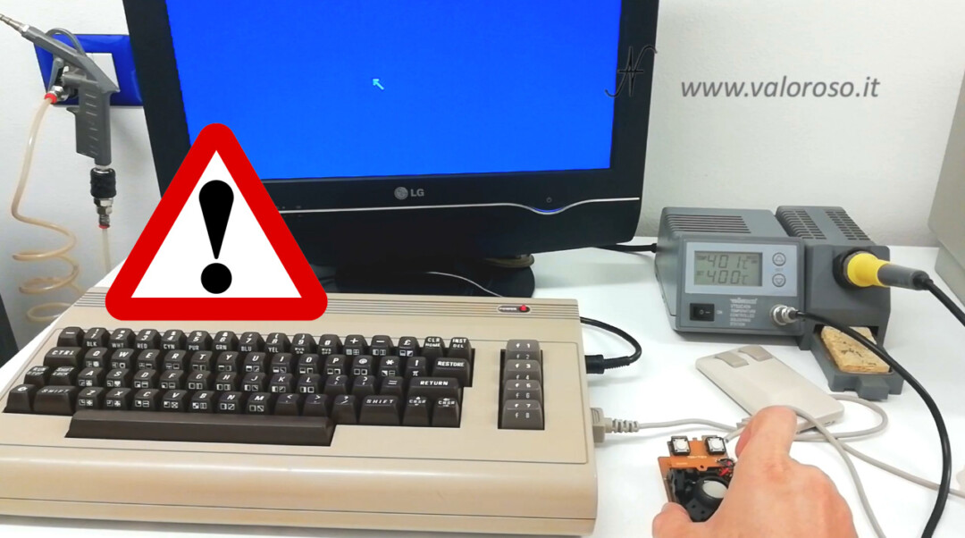 Prova mouse aperto, Commodore 1350 per Commodore 64 C64