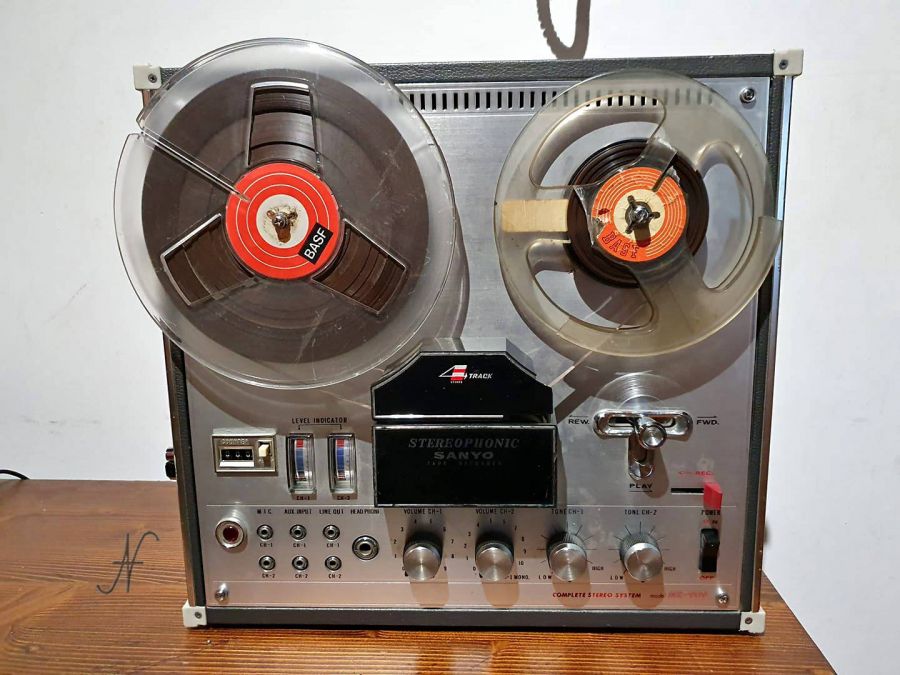 Sanyo MR-909, registratore a bobine, registratore a nastro, magnetofono, 4 tracce