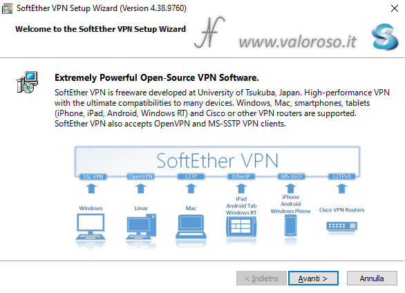 Scaricare SoftEther VPN Client Setup Wizard, open source, installazione