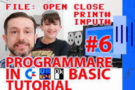 Scrivere e leggere un file in Basic, Commodore, QuickBasic QB64, GwBasic PC-BASIC, Turbo Basic, puntata 6, OPEN CLOSE PRINT INPUT file