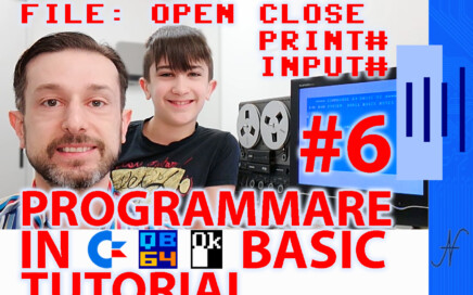 Scrivere e leggere un file in Basic, Commodore, QuickBasic QB64, GwBasic PC-BASIC, Turbo Basic, puntata 6, OPEN CLOSE PRINT INPUT file