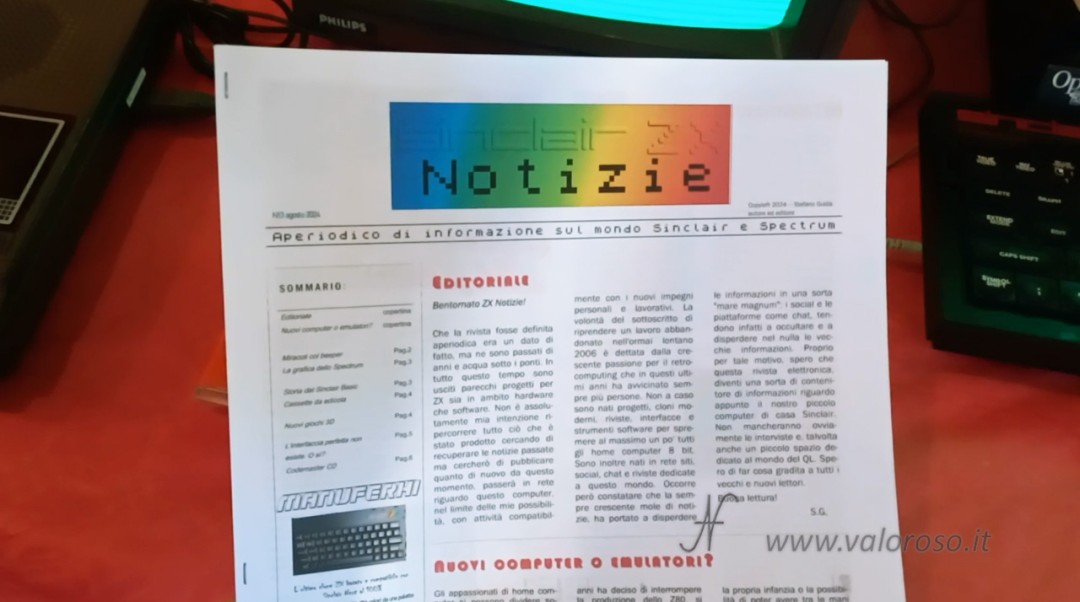 Sinclair ZX Notizie, rivista gratuita in PDF sul mondo Sinclair e ZX Spectrum