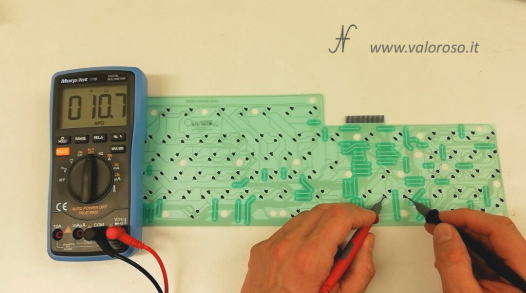 Amiga 500 keyboard membrane replacement, new membrane test and Mitsumi, A-500 (E) 56 A619B retrohax tester