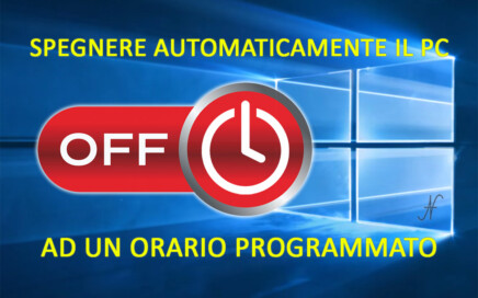 Spegnere automaticamente il PC Windows 10 orario stabilito impostato programmato, ora