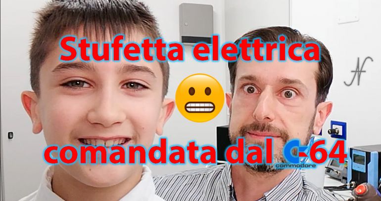 Electric heater connected to the Commodore 64 user port, cover