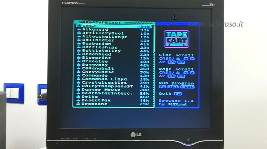 TapeCart SD War 64 War64 MicroSD TCRT menu