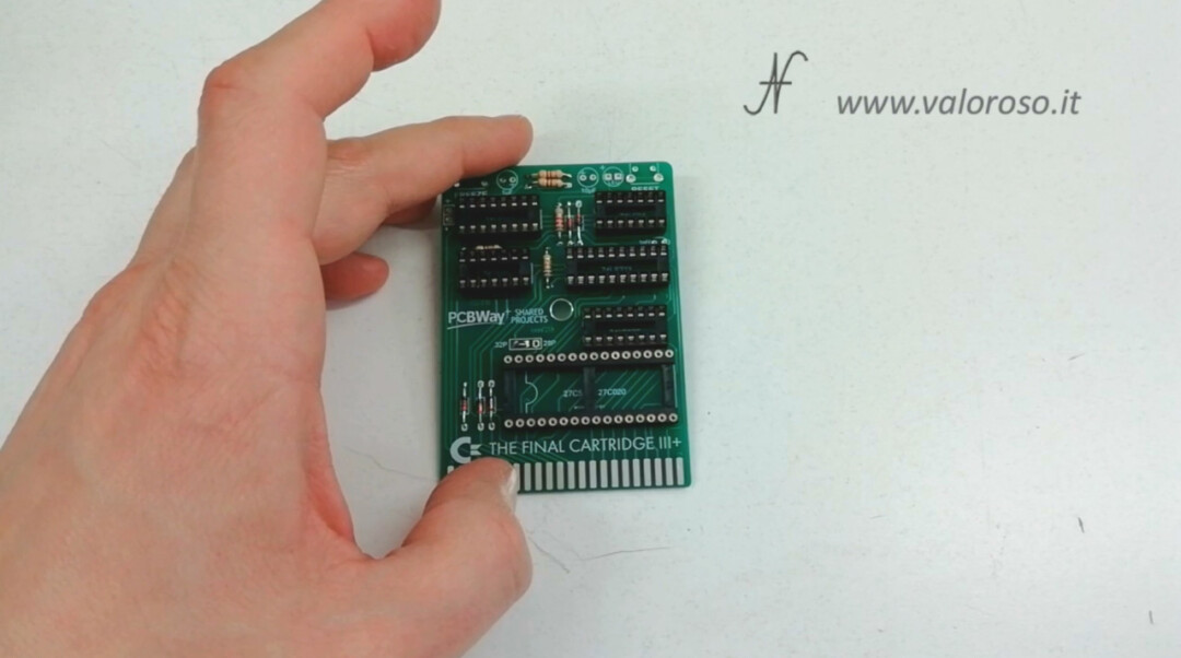 The Final Cartridge III 3 Plus interface Commodore 64 mounted socket integrated circuits IC