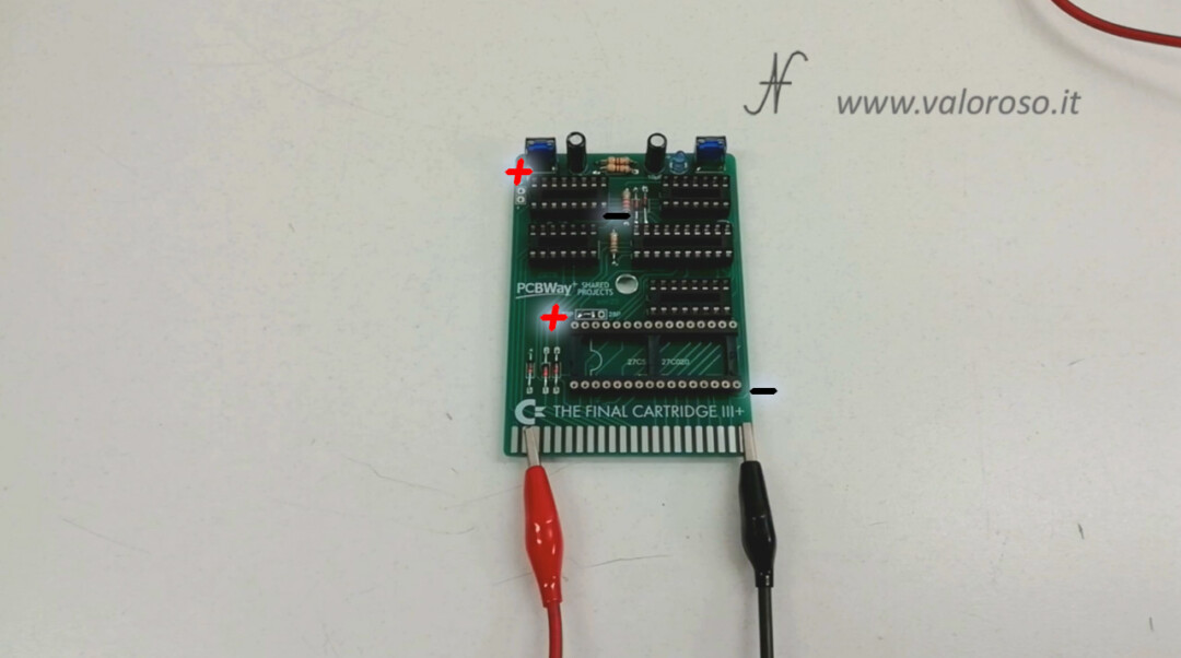 The Final Cartridge III 3 Plus interface Commodore 64 tests 5V power supply with tester