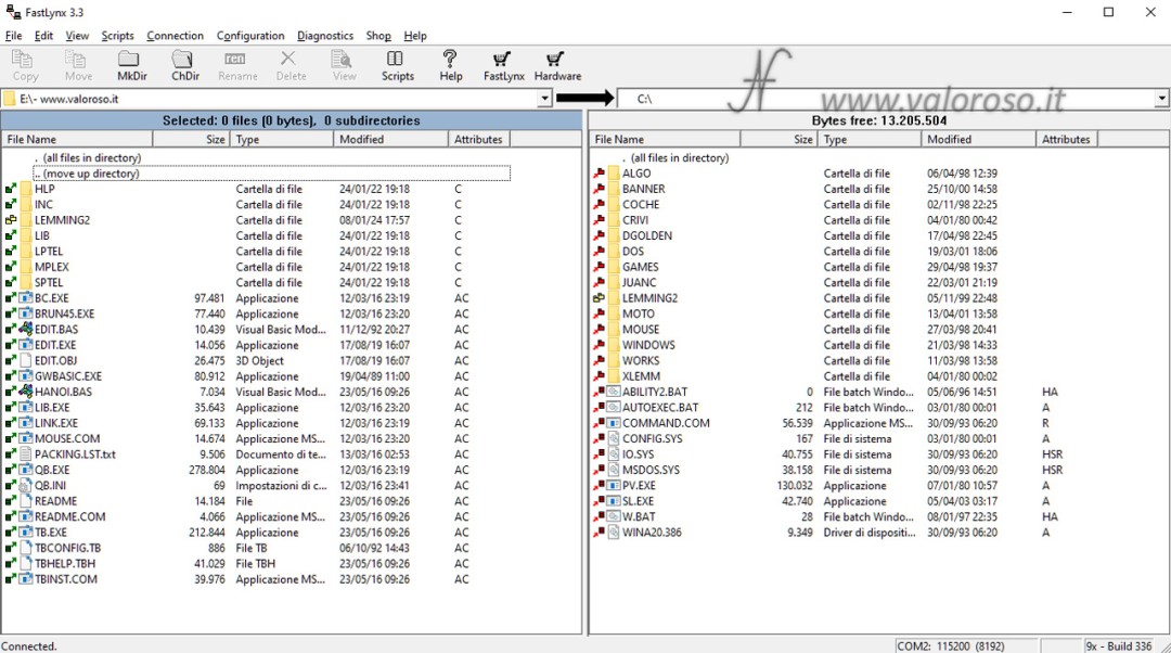 Trasferire file vecchi computer, FastLynx 3.3, copiare file, cartelle, client Windows