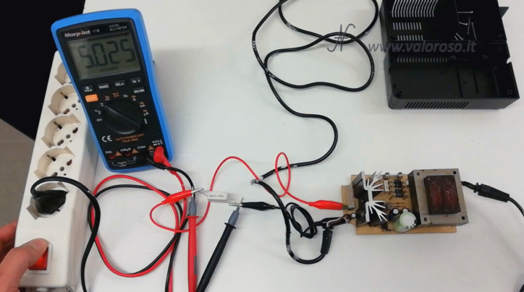 Atari 800XL 5V power supply transformer disassembled test under load resistance