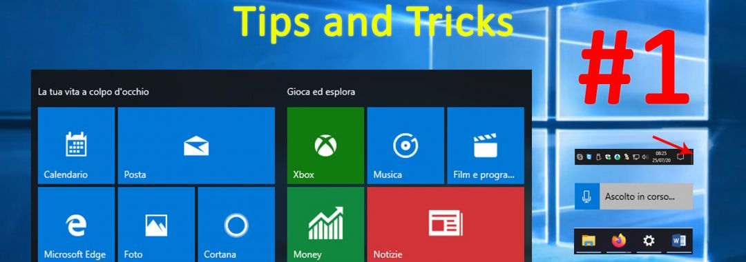 Trucchi Windows 10, tips and tricks, suggerimenti utili, shortcuts, scorciatoie da tastiera