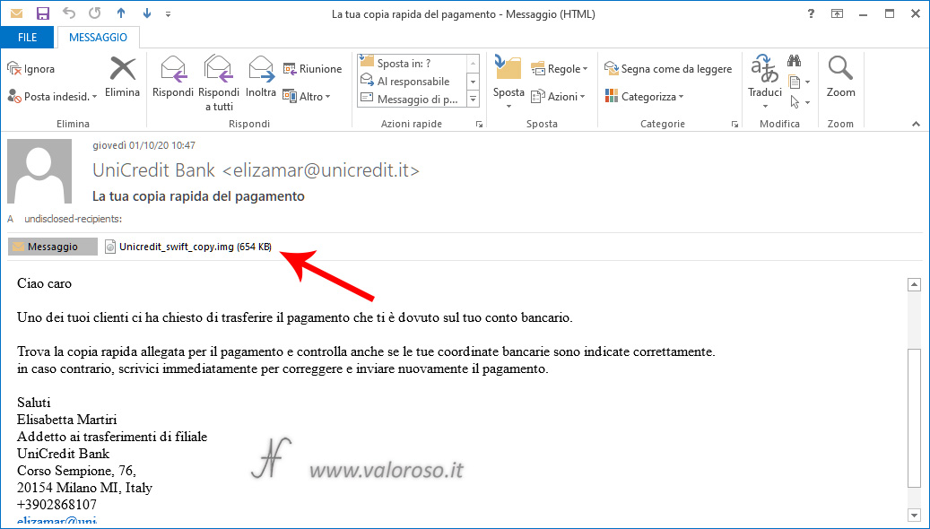 Scam Bank UbiBanca, Unicredit, Intesa, Cariparma, Fineco, message, eMail, virus, malware, ransomware, how to protect yourself, avoid, attention