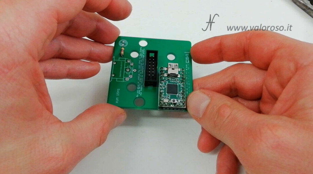 XUM1541 assembly tutorial Commodore 1541 USB C64, TEENSY2 USB module, solder assembly how to solder