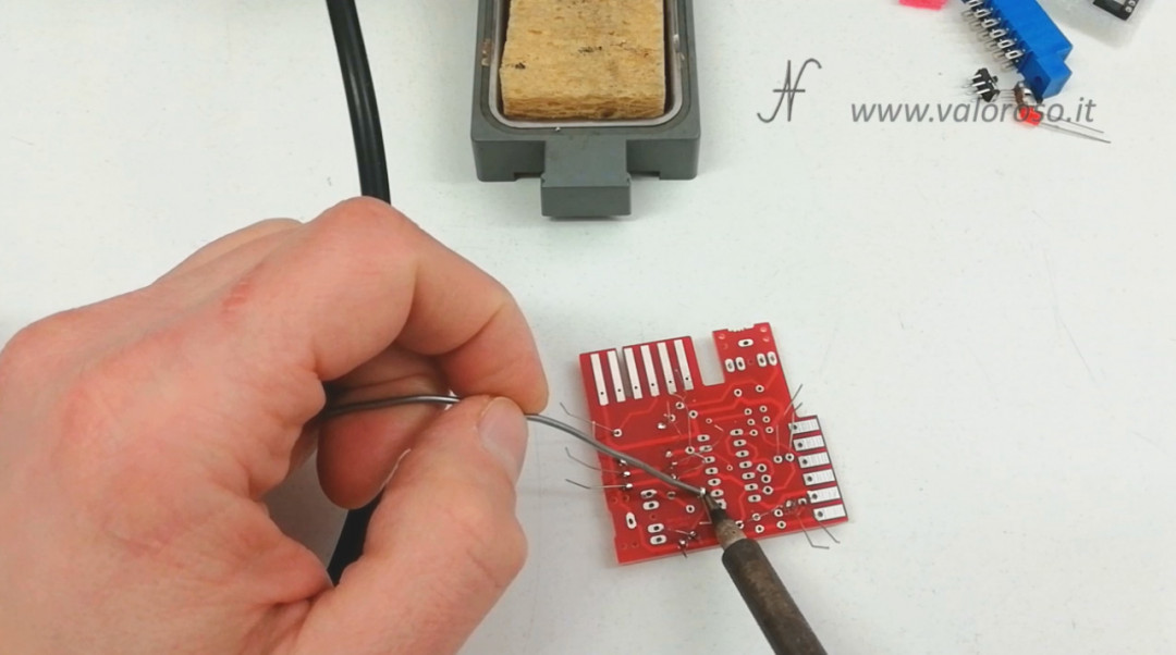 PCB soldering tutorial solder electronic components tin soldering iron wire leads, solder resistors resistors