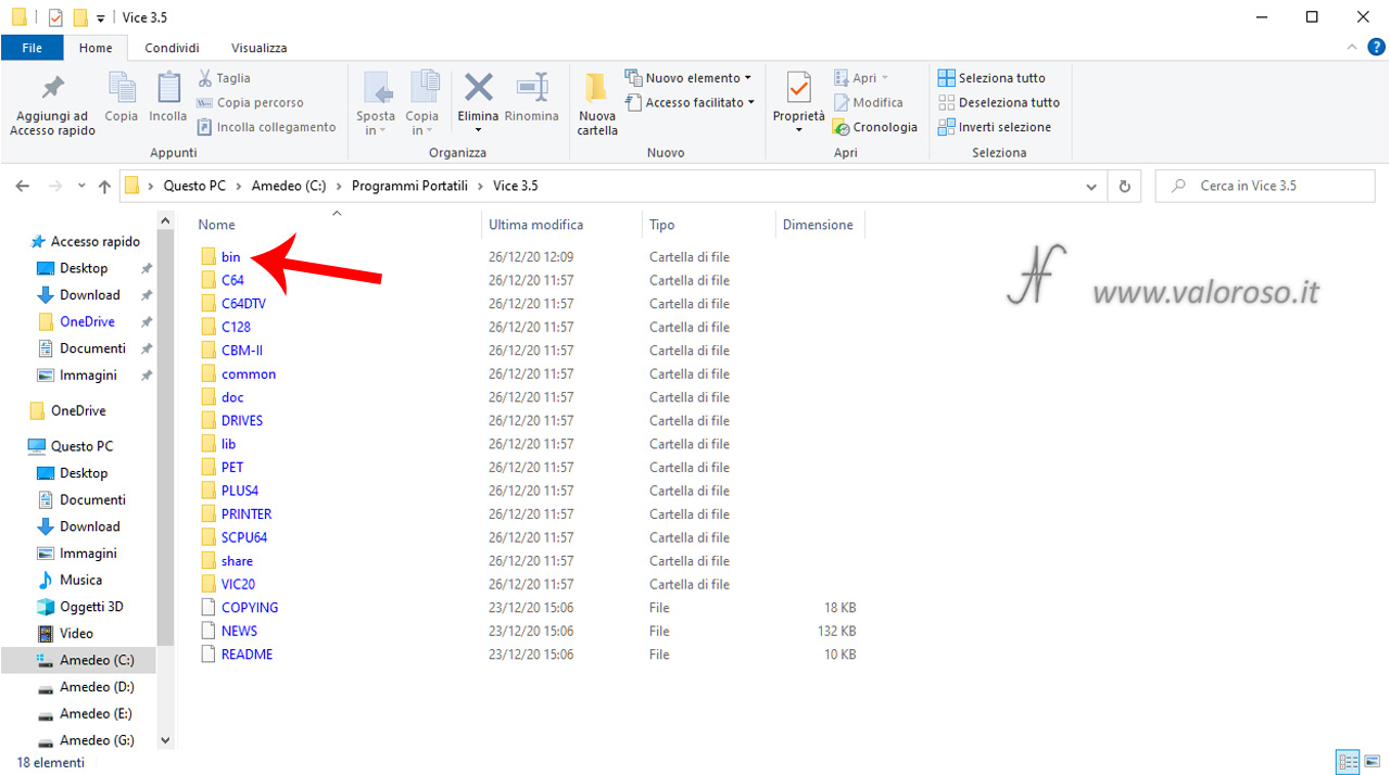 VICE emulator for 8bit Commodore Amedeo Valoroso
