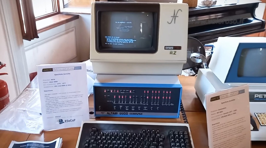 Varese Retrocomputing 2023, Altair 8800, vintage computer 1975