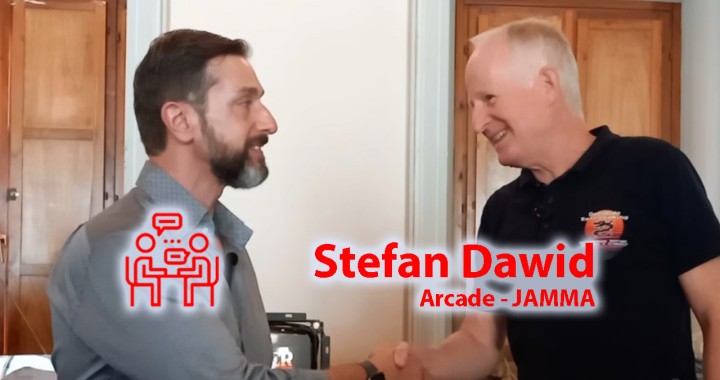 Varese Retrocomputing 2024, interview 2 Stefan Dawid, Gerundo Retrogaming, Arcade Cabinets, JAMMA, article cover ValorosoIT