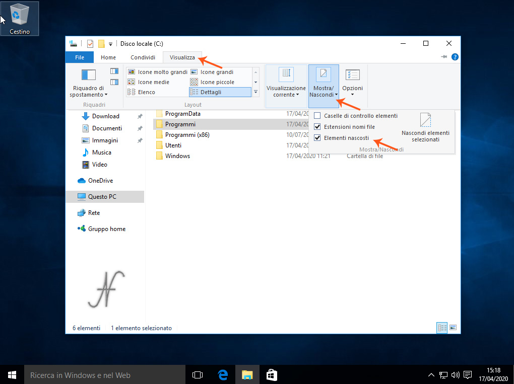 File Explorer, Windows 10, Show Hidden Items, C:Program FilesWindowsApps