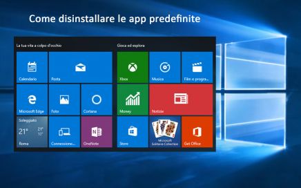 Windows 10, disinstallare le app predefinite da tutti gli account esistenti